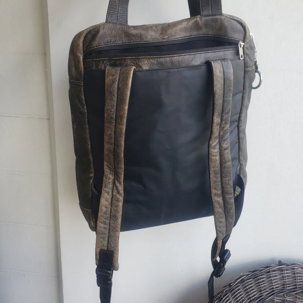 Diesel distressed 2way north south zavia messenger tote laptop bag Backpack